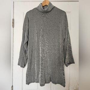 Nasty Gal Collection black and white striped turtle neck dress size 2